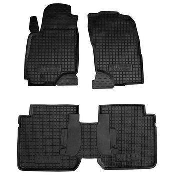 Автомобільні килимки для Mitsubishi Outlander 2003-2007 (АКПП) Автогум (Avto-Gumm) гумові з бортиками 11180 фото