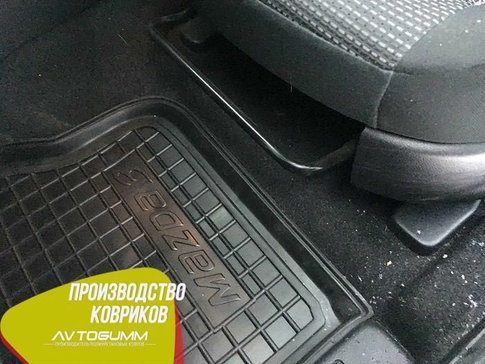 Резиновые коврики защитные в салон авто Mazda 3 2009-2013 Автогум (Avto-Gumm), автоковрики с бортиками 11139 фото