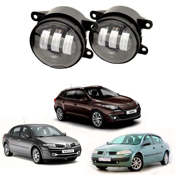 Противотуманные фары Renault Megane 3-4 на 2 режима светодиодные противотуманки Рено 1266564866 фото