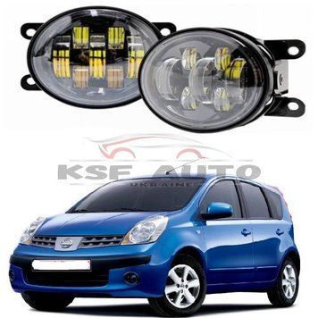 Противотуманные светодиодные фары Nissan Note (E11) 7 линз 125369 фото