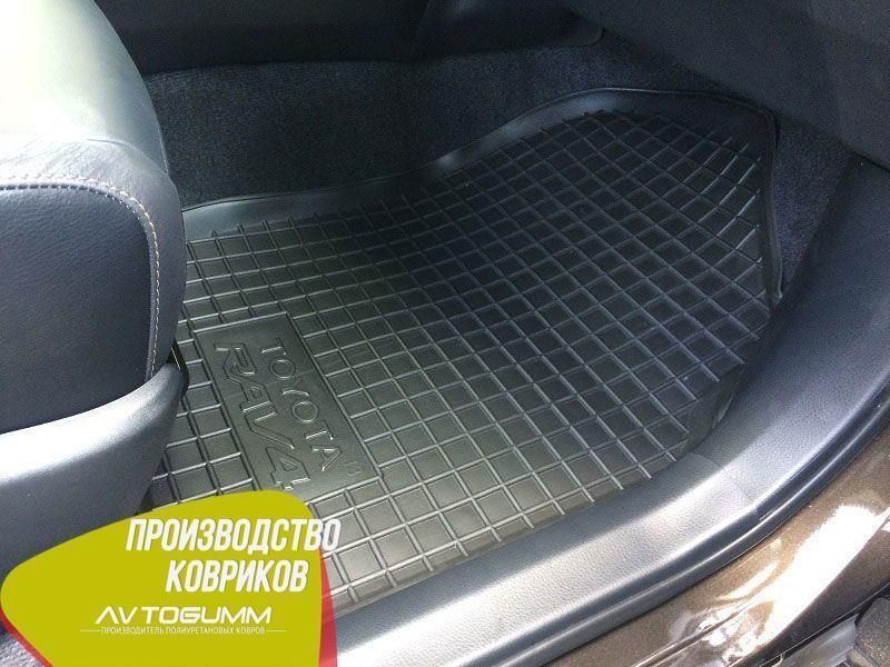 Резиновые автоковрики модельные в салон Toyota RAV4 2013-2016 Автогум (Avto-Gumm) с бортиками 11356 фото