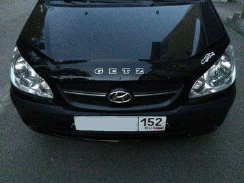 Мухобійка Hyundai Getz (2005&gt,) (VT-52) Дефлектор капота накладка HYD06 фото