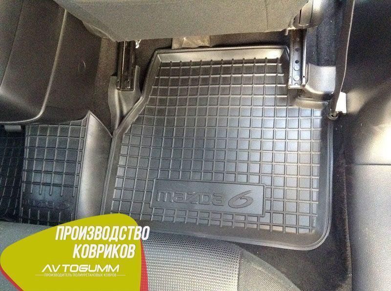 Коврики резиновые с бортиками в салон авто Mazda 6 2002-2007 Автогум (Avto-Gumm), автоковрики модельные 11145 фото