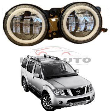 Противотуманные светодиодные фары Nissan Pathfinder III (R51M) Ангельские глазки 125374 фото