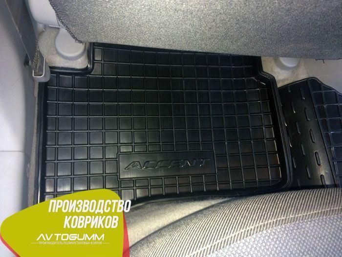 Коврики с бортиками резиновые в салон Hyundai Accent 2006-2010 противоскользящие Автогум (Avto-Gumm) 11050 фото