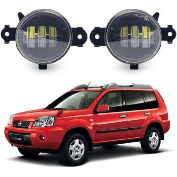Фары противотуманные светодиодные для автомобиля Nissan X-trail t30 2003-2007, круглые туманки для Ниссан 1271021737 фото