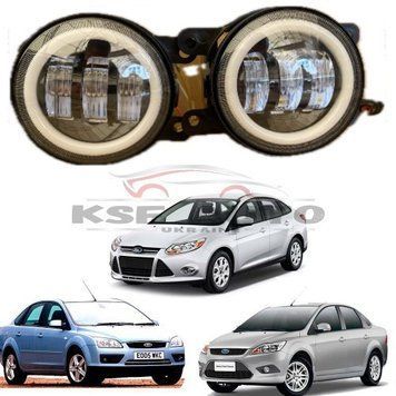 Противотуманные светодиодные фары Ford Focus 3 Ангельские глазки 125337 фото