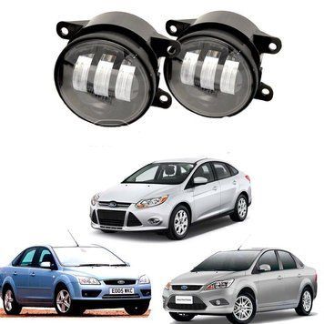 Светодиодные фары 2 led, противотуманки для автомобиля Ford Focus, круглые туманки для машины Форд Фокус 1267358347 фото