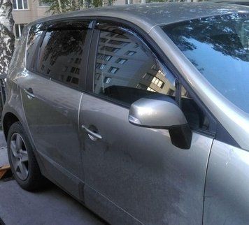 Віконні дефлектори VL Tuning на Renault Scenic III 2009, Козирки на вікна авто, комплект вітровиків на двері 4234ew571 фото