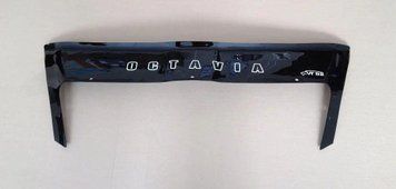 Мухобійка Skoda Octavia III (з кликами) (2004-2013) (VT-52) Дефлектор капота накладка SK07 фото