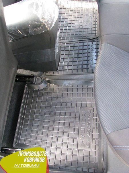 Коврики резиновые с бортиками в салон Hyundai Elantra 2011- (MD) противоскользящие Автогум (Avto-Gumm) 11058 фото