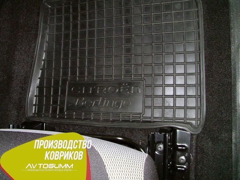 Автомобильные коврики для салона резиновые с бортиками Citroen Berlingo (B9) 2008- Автогум (Avto-Gumm) 10945 фото