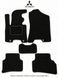 Ворсові килимки в салон Mitsubishi Pajero Sport 2 2008-2015 (V), чорні KSF-TEX KSF-TEX-1144923 фото 1