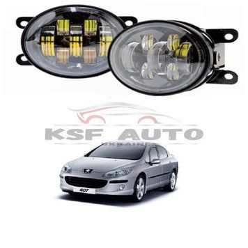 Противотуманные фары на Peugeot 407 5 линз / Светодиодные LED фары круглые автомобильные 125384 фото