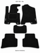 Ворсовые коврики в салон Kia Sorento 2015- (3-й ряд) (X), чёрные KSF-TEX KSF-TEX-1143788 фото 1