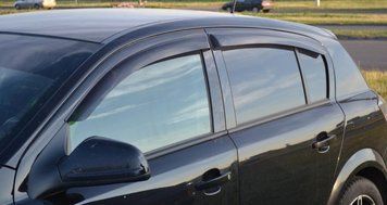Дефлектори вікон авто Opel Astra H Hb 5d 2004 VL Tuning, Козирки для бокового скла, Вітровики на двері 4234ew485 фото