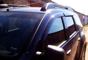 Дефлекторы для окон Renault Duster II 2017/ Dacia Daster 2017, Козырьки на окна Рэно Дастер, набор ветровиков 123133 фото