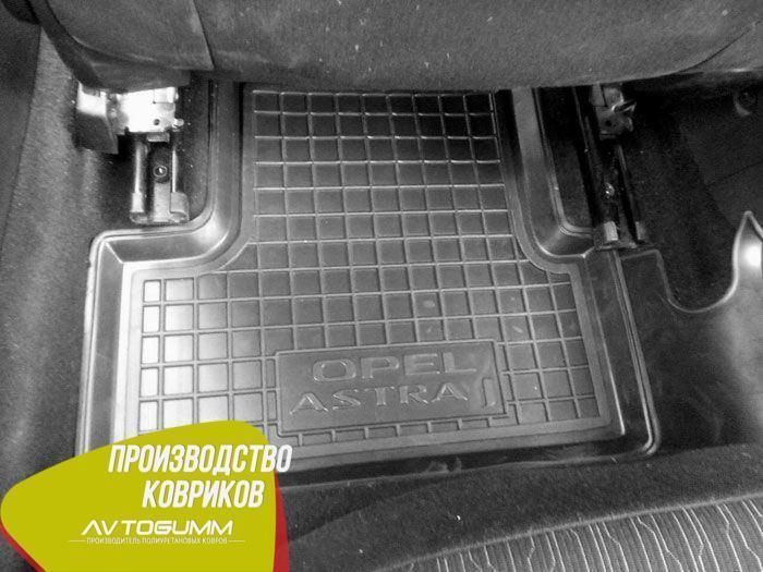 Резиновые автоковрики салона Opel Astra J 2009 -, коврики с бортиками Автогум (Avto-Gumm) для Опель 11218 фото