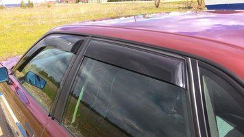 Дефлектори вікон Audi 80 Sd (B3/B4) 1986-1995, Козирки VL Tuning на вікна авто, комплект вітровиків на двері 4234ew27 фото
