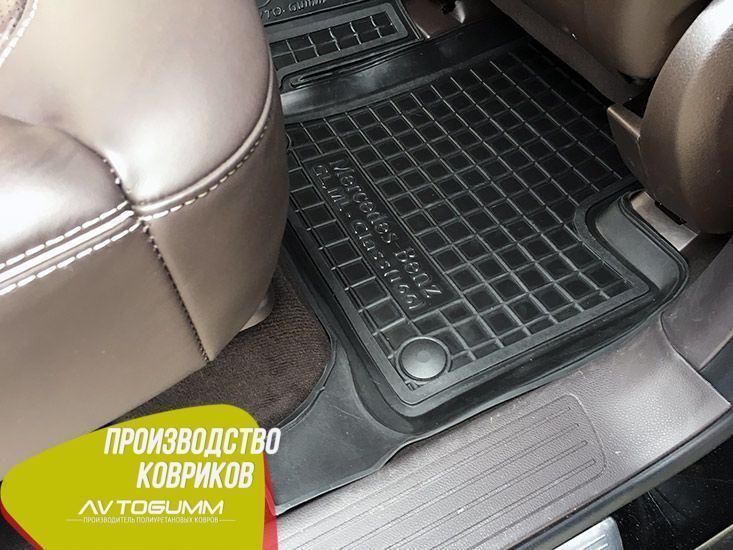 Гумові автокилимки салону Mercedes GL (X166) 12-/GLS 14- (7 місць) з бортиками захисні Автогум (Avto-Gumm) 11170 фото