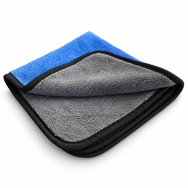Серветка з мікрофібри KSF 40&times;40 см для салону авто, двостороння, синя/сіра KSF-MF4040-800 фото