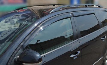 Дефлектор вікон Volkswagen Passat B6 Variant 2005-VL Tuning, комплект накладних дефлекторів, віконні вітровики 123193 фото