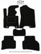 Ворсовые коврики в салон Chevrolet Orlando 2011- (5 мест) (X), чёрные KSF-TEX KSF-TEX-1143610 фото 1