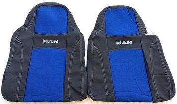 Чохли на сидіння MAN TGX Євро 6 2012-2017 1+1 (синій) Nika NIKA-2534625704 фото