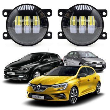 Светодиодные фары, противотуманки для автомобиля Renault Megane 3-4, круглые туманки для машины 1266564866 фото