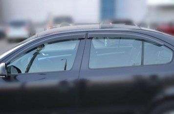 Дефлекторы окон для Skoda Octavia III 2004-2008, Козырьки оконные на Шкода Октавиа, набор ветровиков VL Tuning 123254 фото